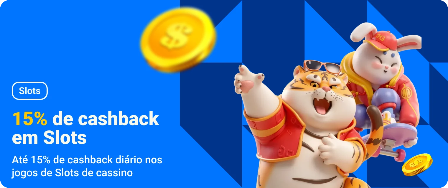 15% de cashback em Slots